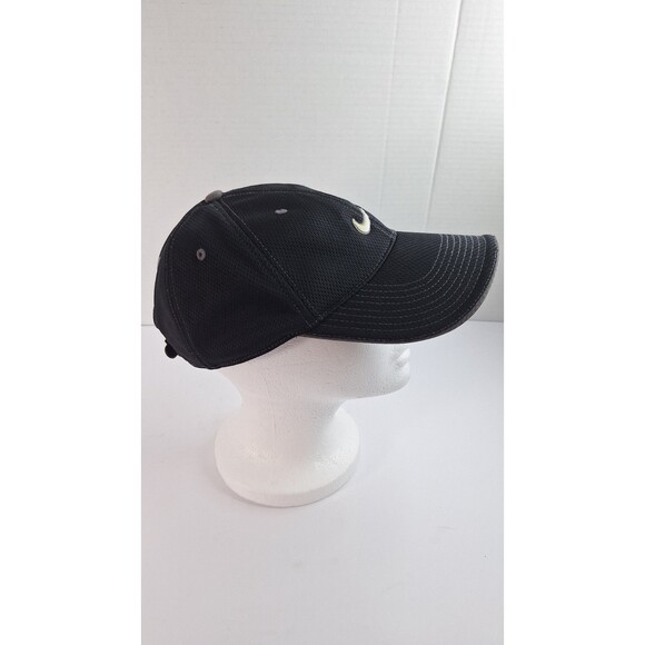 Vintage NIKE Black Baseball Cap Center Swoosh Adjustable Mesh Streetwear Sports - Picture 3 of 10
